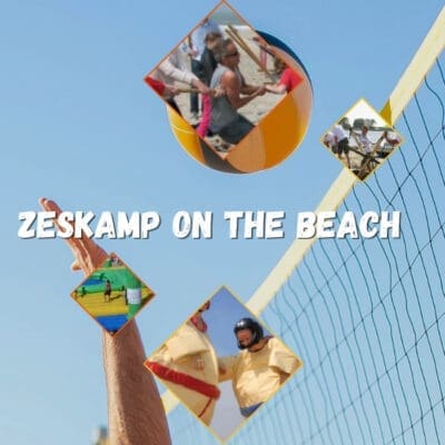 Zeskamp Strand is het ultieme programma voor jong tot oud, Ga tot het uiterste en test jezelf op kracht, snelheid, het bedenken van strategieën en nog veel meer bij deze ongekende, ludieke spellenronde in het zand.